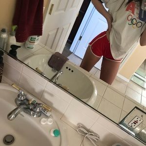 Pink/red forever 21 shorts